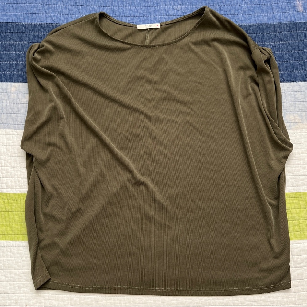 Olive Green Knit Tunic Top